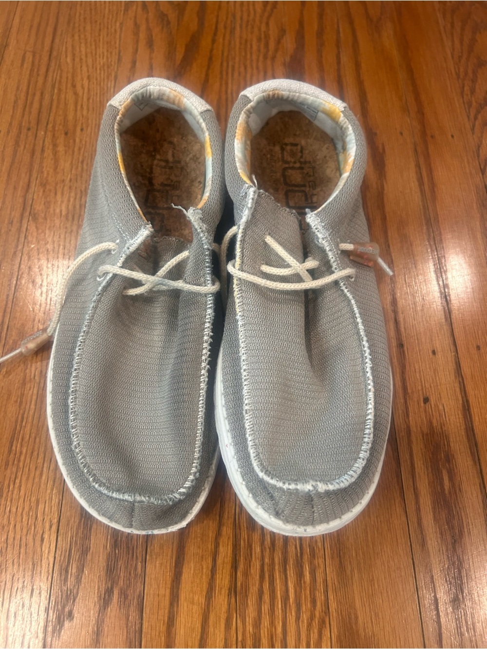 Hey Dude Gray Canvas Slip-On Loafers